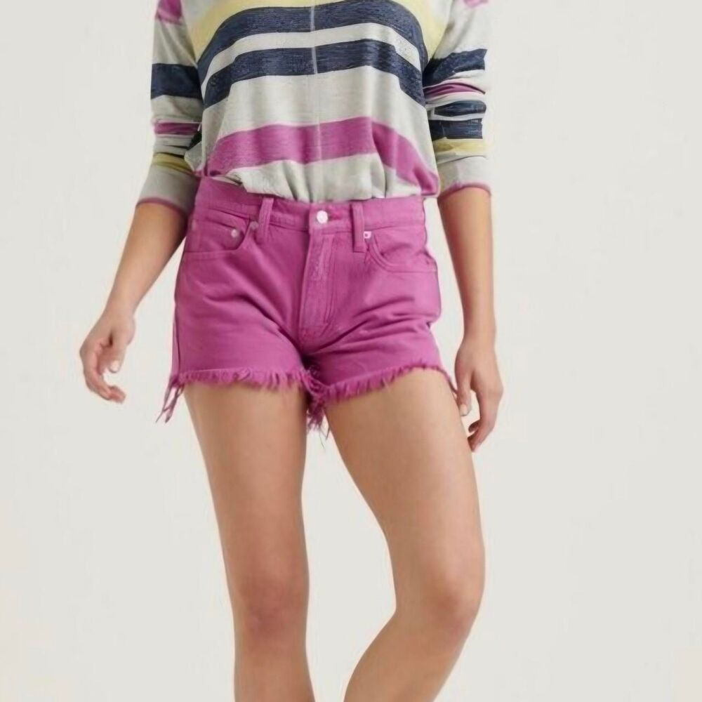 Lucky Brand Orchid Purple Mid-Rise Cut Off Shorts Size 10/30 NEW $59.50